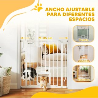 Barrera de seguridad para animales con puerta