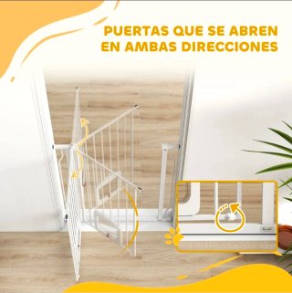 Barrera de seguridad para animales con puerta