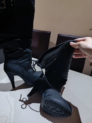 Botas altas tacón negro talla 39