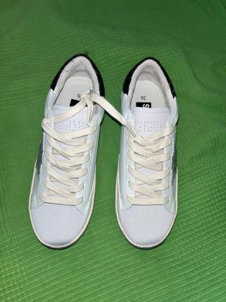 Golden Goose Superstar Plata y Blanco