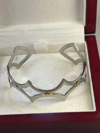 Pulsera acero y oro