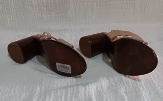 Sandalias doradas tacón cruzadas
