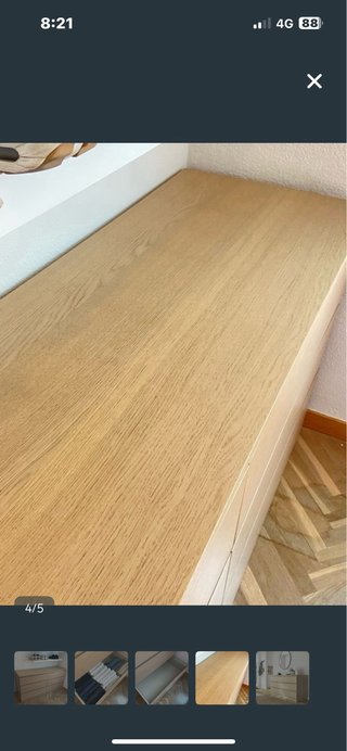 Cómoda MALM 6 cajones madera