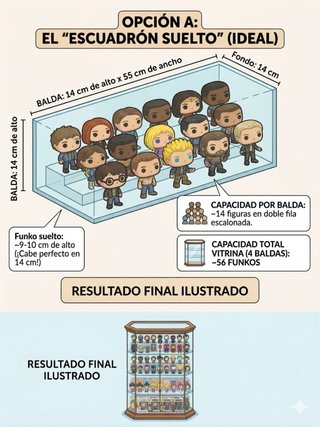 Vitrina expositora de cristal y madera