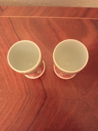 Pareja Hueveras Porcelana China Decorada