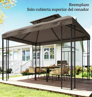 Toldo Recambio 4x3m Doble Techo Marrón