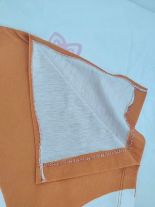 Vestido naranja y blanco L