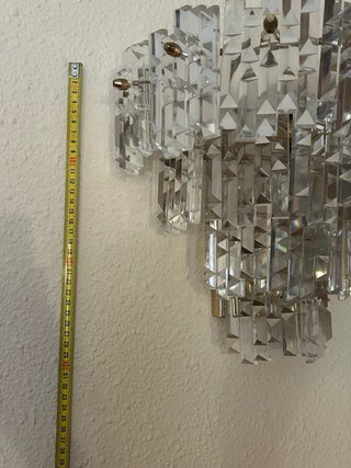 Pareja Apliques Pared Cristal y Metal