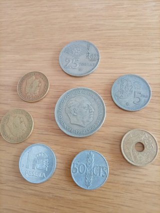 Lote de monedas antiguas españolas