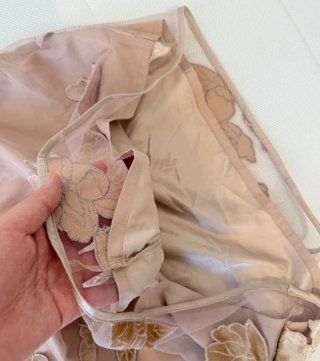 Japanese flower flock Embroidered Tulle Dress