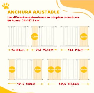 Barrera de seguridad extensible automática. Blanco