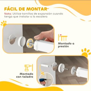 Barrera de seguridad extensible automática. Blanco