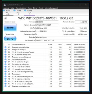 Disco duro sata 3.5 DELL 1TB saldu bueno testeado
