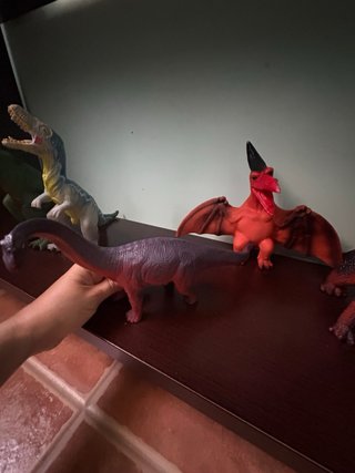 Pack 6 dinosaurios de juguete grandes.
