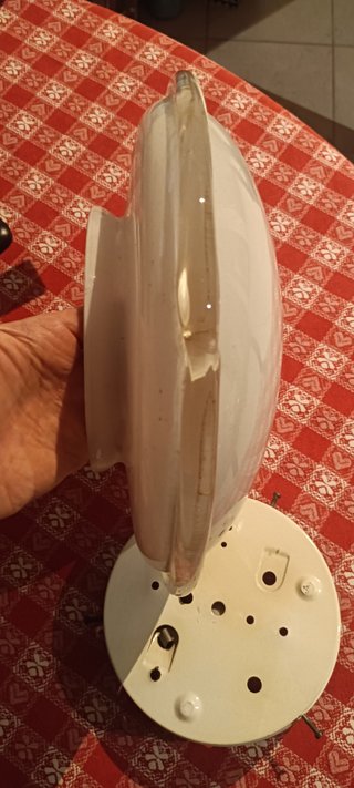 Plafoniera in vetro 30cm con base