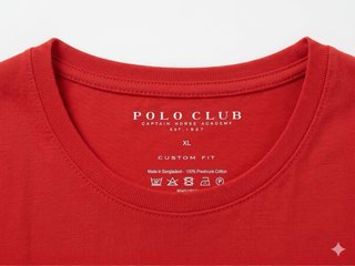 Camiseta Polo Club Roja Talla XL (real L)