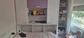 Mueble Cama Niña Blanco y Lila