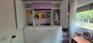 Mueble Cama Niña Blanco y Lila