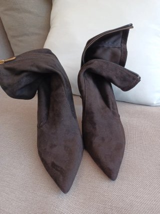 Botines Zara Ante Negro