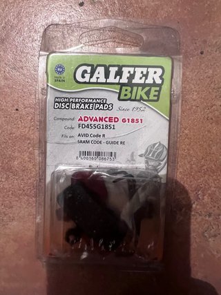 Pastillas Freno Galfer FD455G1851 AVID Code R