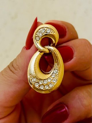 Orecchini donna oro con strass