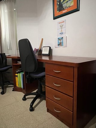 Mesa estudio madera para 2 personas