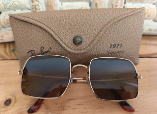 Ray-Ban Square 1971 Gafas de Sol Marrón Dorado
