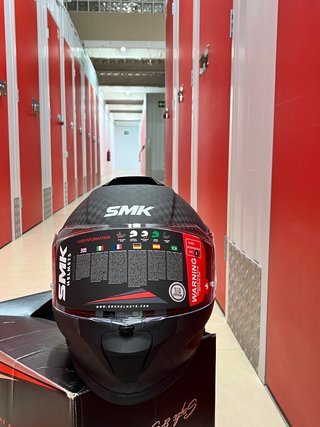 Casco SMK Titan Carbono Mate Talla S