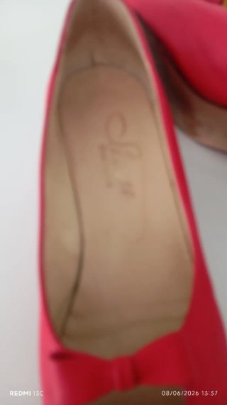 Zapatos Sam rojos con lazo tacón 4:5