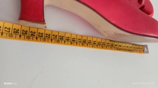 Zapatos Sam rojos con lazo tacón 4:5