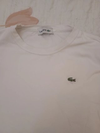Camiseta Lacoste Hombre Talla L Blanca