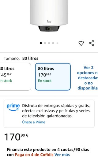 Termo eléctrico blanco