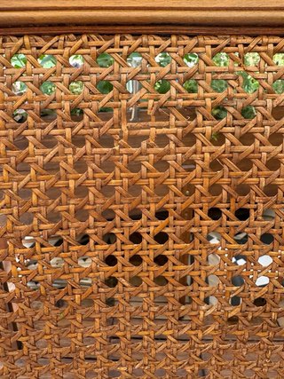 Silla señorial madera y ratán