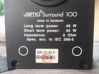 Altavoces Jamo Surround 100, pareja