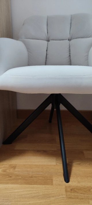 4 Sillas giratorias comedor beige