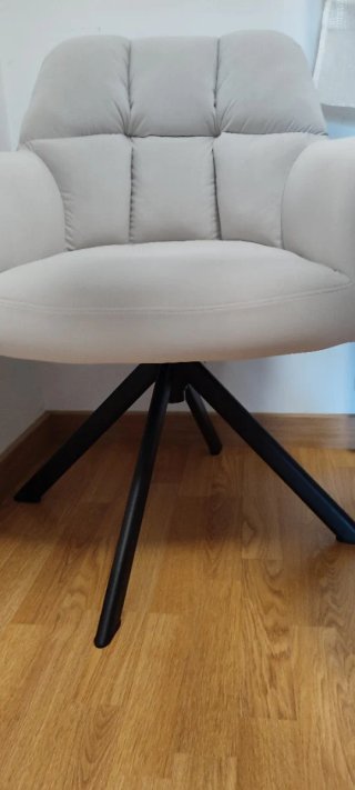4 Sillas giratorias comedor beige