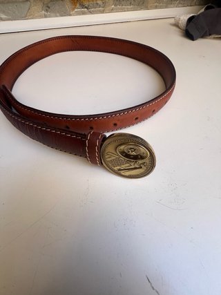 Cintura uomo pelle fibbia tonda