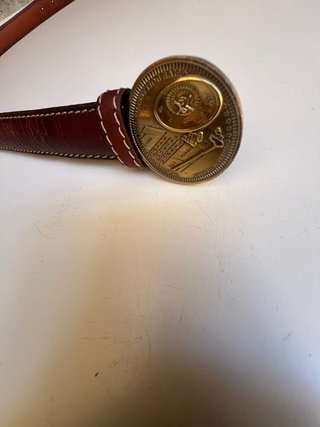 Cintura uomo pelle fibbia tonda