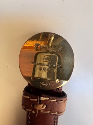 Cintura uomo pelle fibbia tonda