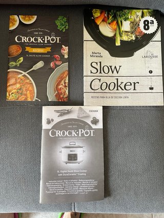 Olla Crock-Pot Blanca regalo libro de recetas