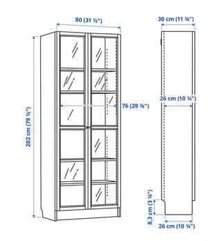 Estantería Billy/Oxberg Ikea Blanca