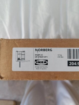 Mesa plegable NORBERG con estantería almacenaje