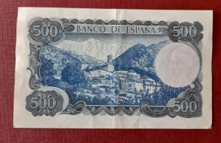 Lote Billetes Españoles: 1000, 500, 100, 1 Peseta