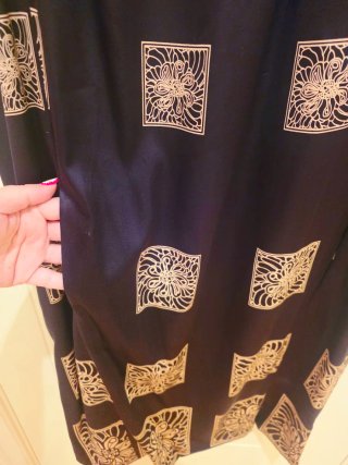 Vestido Purificación García Negro y Dorado
