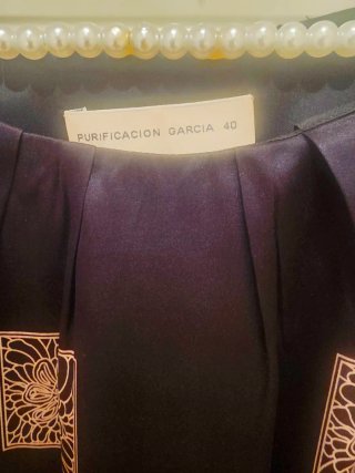 Vestido Purificación García Negro y Dorado