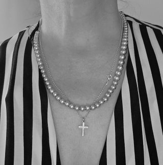 Collar Vintage Ada de Perlas  de Plata 925