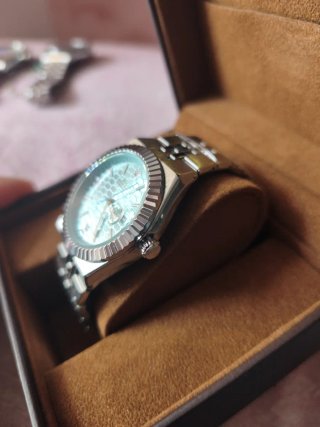 Reloj Rolex Oyster Perpetual Plata/Azul