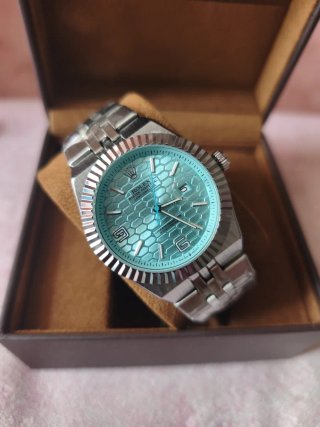 Reloj Rolex Oyster Perpetual Plata/Azul