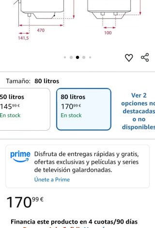 Termo eléctrico 80L Teka