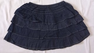 Minifalda vaquera volantes T. S